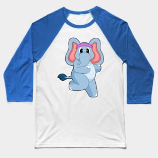 Elephant Runner Running Baseball T-Shirt